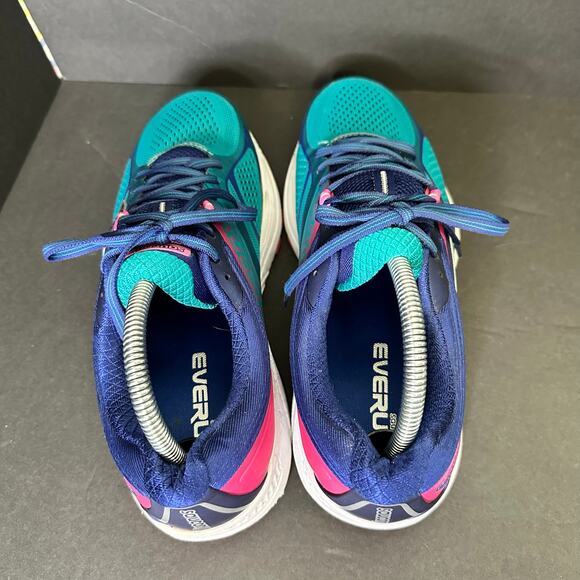Saucony Everun Guide 10 size 10 Womens Running Shoes Sneakers Blue Pink - Picture 6 of 12